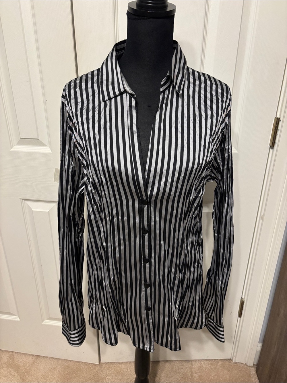 Beluva Striped Button-Down Shirt